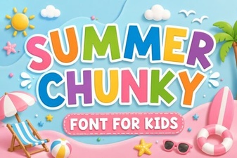 Chunky Summer Fonts for Bold Creative Projects