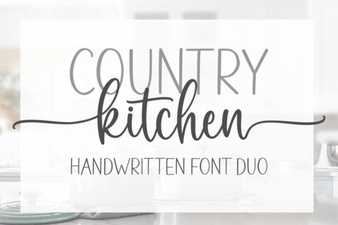 Country Kitchen Fonts for Rustic & Cottage Designs